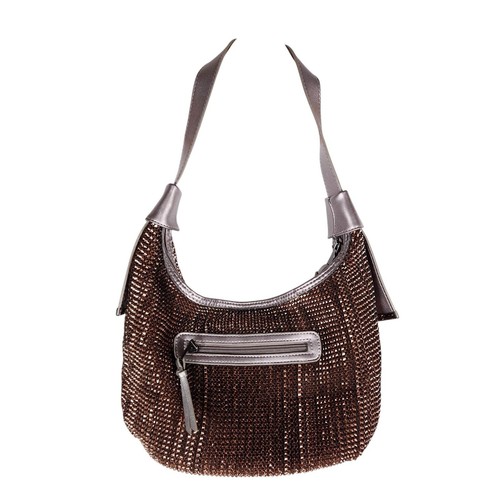 Borsa donna Sondra Roberts bronzo metallizzato tracolla glamcore vintage atmosfera - Foto 2 di 9