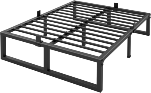 14-Inch Queen Bed Frame – 3500 Lbs Heavy Duty Metal Platform, Steel Slats, No Bo