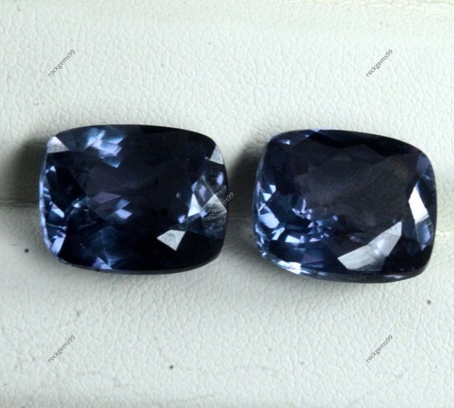 18 Ct Natural Alexandrite Color Change Cushion AA++CERTIFIED Loose Gemstone Pair - Picture 4 of 7