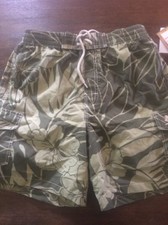 Caribbean Mens S Swim Cargo Pocket Shorts Tropical Floral Print Small