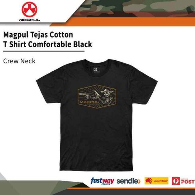 Magpul Tejas Cotton T Shirt Comfortable Black Crew Neck #mag1120