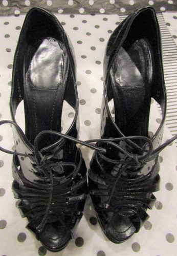 VGUC Authenticated Dior Black Patent Leather Heels Size EU 36 or US 6 - 第 11/18 張圖片