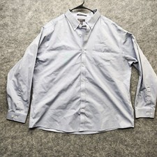 Eddie Bauer Long Sleeve Button-Down XL Gray Wrinkle Free Relaxed Fit