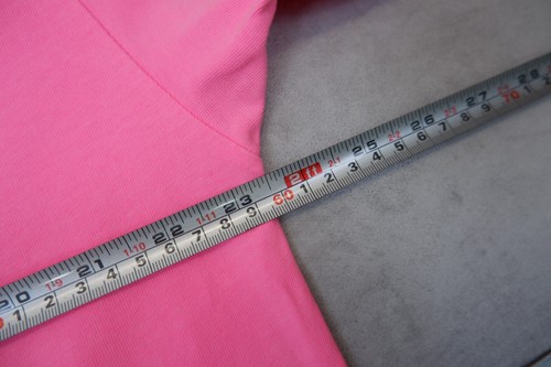 Balenciaga Womens Oversized Fit T Shirt Top Size S Small Neon Pink Wave Logo - Picture 11 of 11