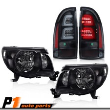 Fit For Black Headlights 3d Led Tube Bar Tail Lights Lamp 05-11 Toyota Tacoma Fit For Black Headlights 3d Led Tube Bar Tail Lights Lamp 05-11 Toyota Tacoma