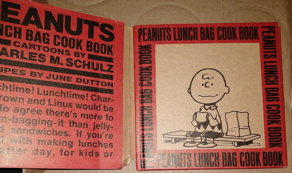 1970 Peanuts Lunch Bag Cook Book Hardbound w/ Jacket CHARLIE
