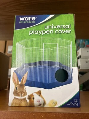 WARE MANUFACTURING Ware Universal Playpen Cover Blue OR Green 02075 Sun Shade for Pet Rabbit Cage