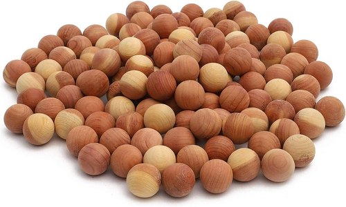 120 Pack Cedar Balls for Clothes Storage, Natural Aromatic Wood for Closets and - Picture 10 of 12