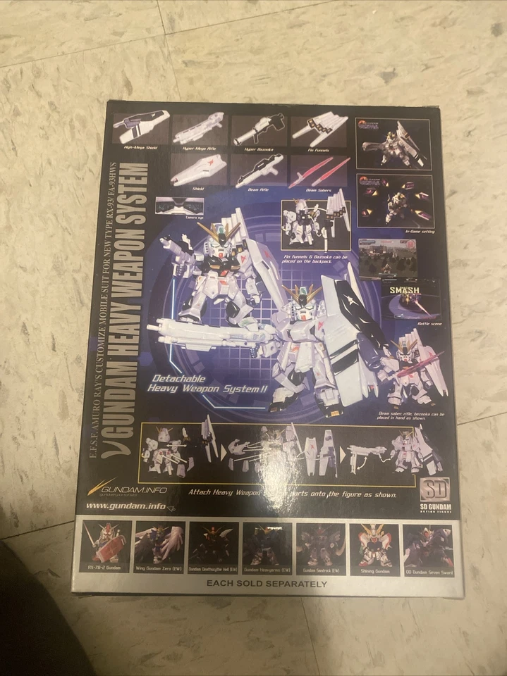 Bandai SD Superior Defender Gundam - Sistema de Armas Pesadas Nu Gundam Completo Foto 3 de 4