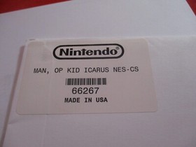 Kid Icarus NES Nintendo of America OFFICIAL Mail Order Manual Copy