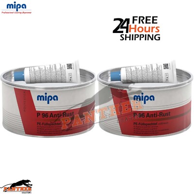 2X MIPA P96 ANTI RUST FILLER 2KG WITH HARDENER ANTI