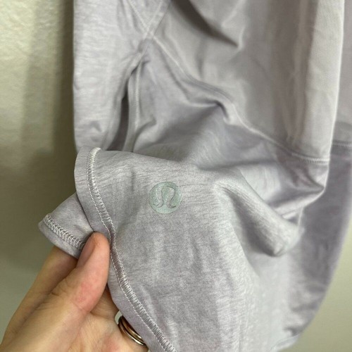 Canotta Lululemon Twist Around 2 in 1 taglia 8 donna reggiseno viola iris ghiacciato - Foto 5 di 6