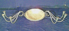 VINTAGE MID CENTURY DANISH MODERN 3 PIECE SILVERPLATE CANDLE HOLDER SET