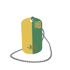 Dog Tag Flag Bunting Saskatchewan Dog Tag Aluminium 30 x 50mm