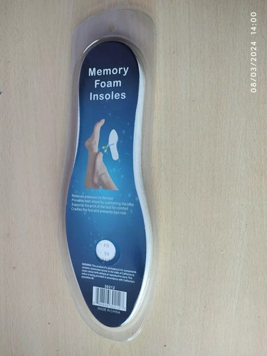 3 Pair Memory Foam Insoles Pads Cushion Foot Feet Shoe Walking Running Men Women - 第 1/2 張圖片