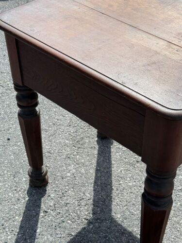 Antique country victorian walnut kitchen work table bakers 1860 French butcher - Picture 13 of 22