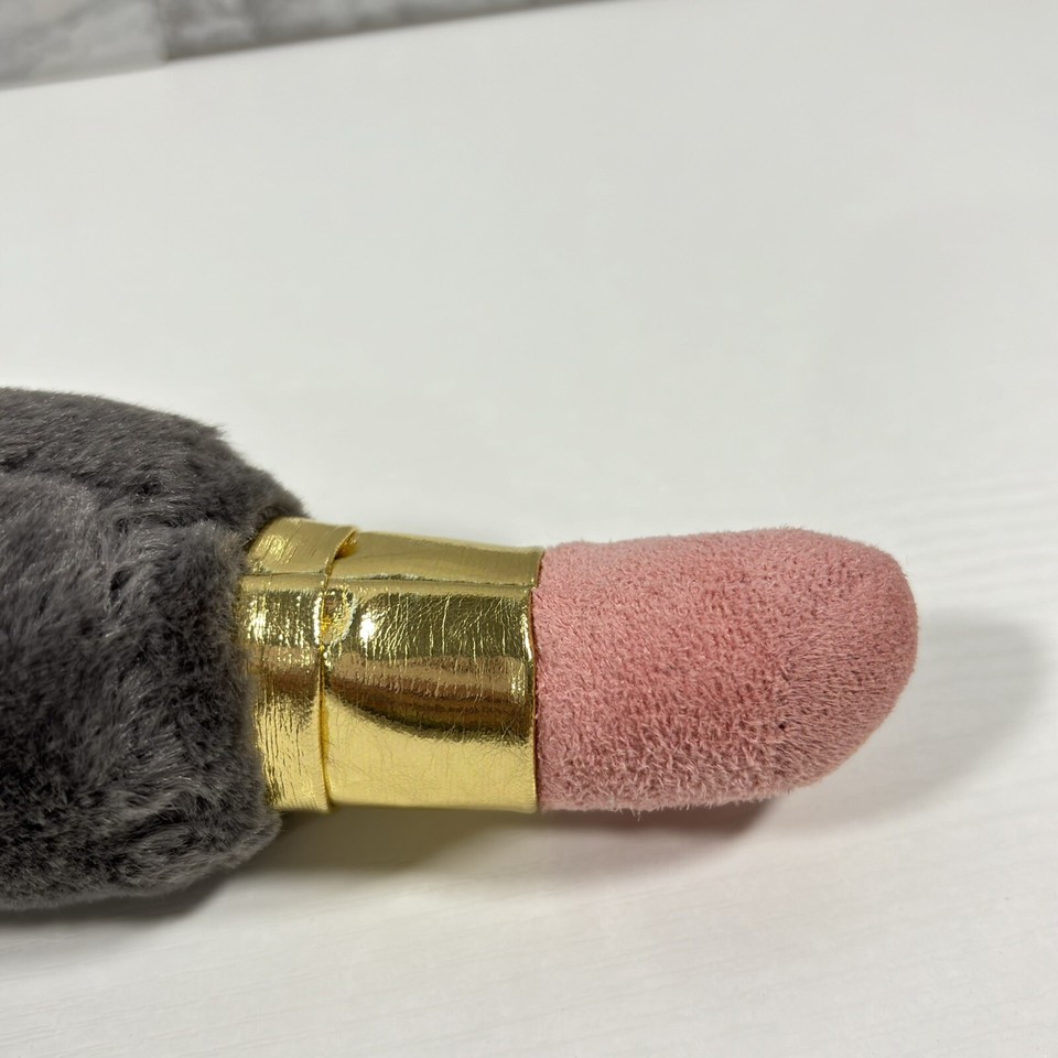 Jellycat Kooky Cosmetic Lipstick Plush Pink Gold Excellent! Retired