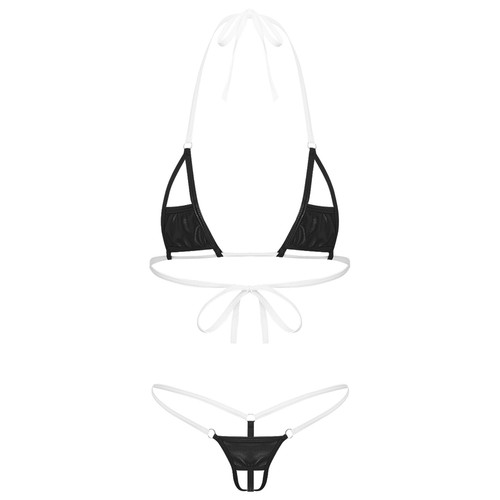 Conjunto de micro bikini metálico brillante para mujer traje de baño sujetador y tanga traje de baño de playa - Imagen 77 de 97