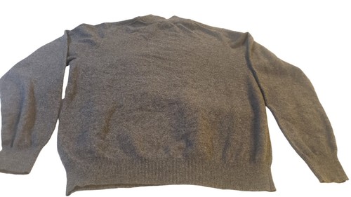 Mens Cashmere Sweater Grey V Neck Long Sleeve Pullover Jumper Williams Sz XL - Picture 5 of 14