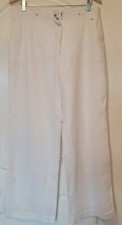 Escada Sport 100 Linen Women's White Pants Size 42 Made in Germany