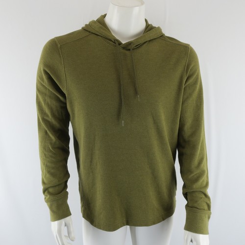 Toad & Co Long Sleeve Hoodie Sweater Mens Size Medium Green Organic Cotton