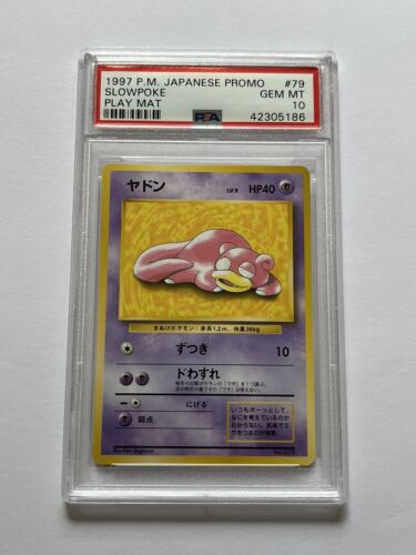 1997 PSA 10 Gem Mint Pokemon Japanese Slowpoke Play Mat Insert Promo 079 Rare - 第 1/2 張圖片
