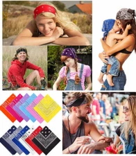 6/12 Pack Multi-Purpose Paisley Print Bandanas Head Wrap 100% Cotton 22x22