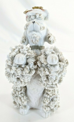 Vintage Porzellan Spaghetti Pudel Figur - Bild 1 von 12