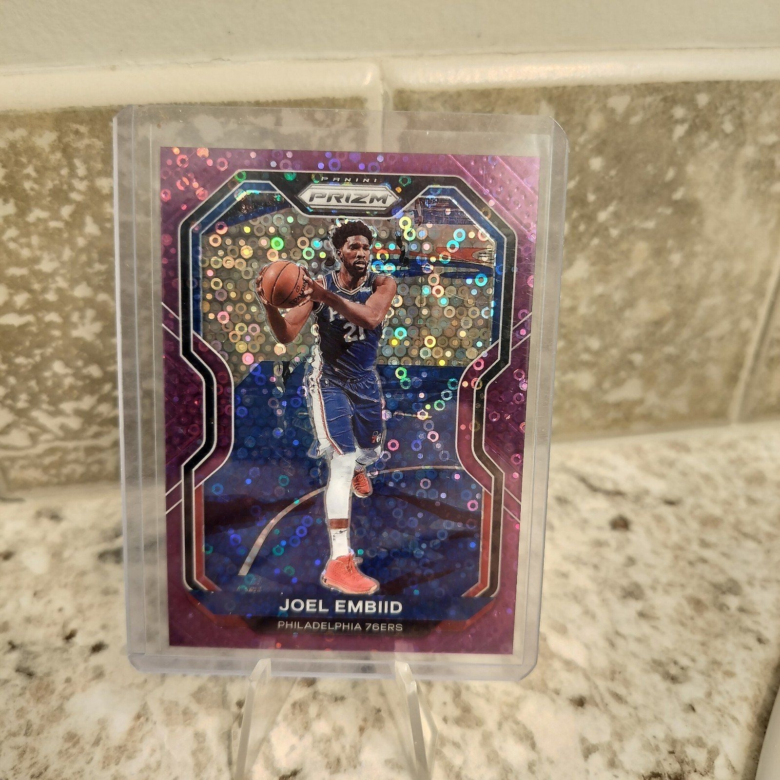 Joel Embiid 2020 Prizm #141 Fast Break Purple /75