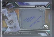 2016  Topps Strata Autograph #SA-NA Nolan Arenado No 26 of 75
