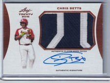 2015 Leaf Trinity Patch Autographs Bronze #PACB1 Chris Betts