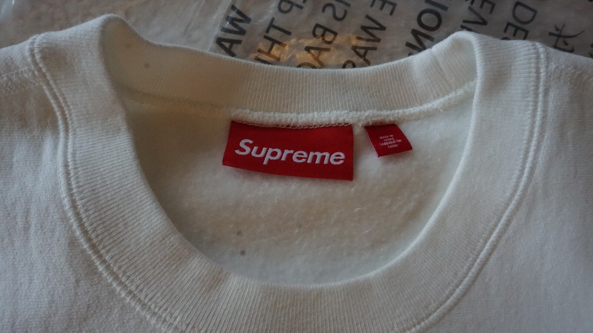 トップス Supreme Washed Box Logo Crewneck White Supreme Washed Box Logo Crewneck 'White' (SS25) — Kick Game