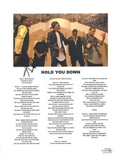 August Alsina Signed Autographed Hold You Down Song Lyric Sheet Rapper ACOA COA