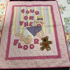 Homemade Baby Room Wall Hanger/ Bed Cover  Four On The Floor  Crawling Baby Girl