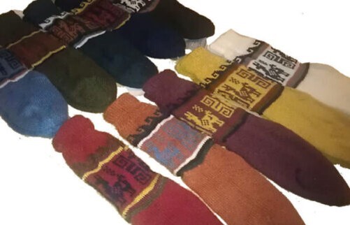 Comercio Justo Unisex Boliviano Suave Alpaca Lana Calcetines Talla 4-9 para O Wo