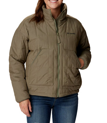 COLUMBIA Women's Chatfield Hill II Puffer Jacket sz XL X-Large Olive Stone Green