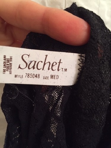 Cachet Black Floral  Stretch Lace Teddy  One Piece Size S/M - Picture 8 of 9