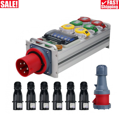 35KW 6/12 Way Industrial Plug Distribution Box 63A Distribution Box for Stage