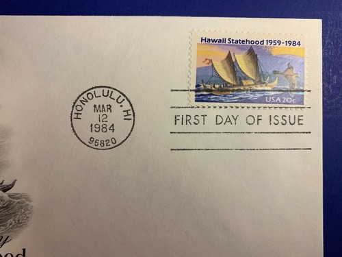 (5) FDC STATES GEORGIA IDAHO HAWAII LOUISIANA KENTUCKY 84-1992 Stamps Artcraft - Picture 4 of 4