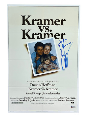 DUSTIN HOFFMAN SIGNED 12X18 PHOTO KRAMER VS KRAMER AUTHENTIC AUTOGRAPH BECKETT