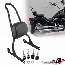 Detachable One-Piece Backrest Sissy Bar For 06-17 Harley Fatboy Softail FXST