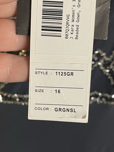 JKara Damen grau langes fließendes festliches Kleid Größe 16 - Bild 9 von 15