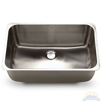 Scandvik Rectangular Under Mount Sink Brushed Finish 18/10 Stainless Steel