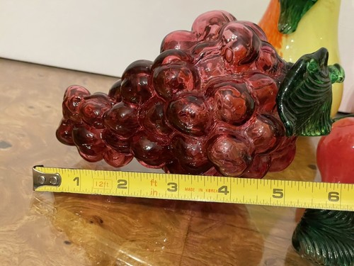 Vintage Blenko Murano Glass Fruit Grapes Apple Strawberries Tomato Pear Orange - Picture 8 of 8
