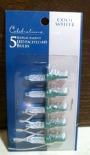 Celebrations 9292541 5-Replacement LED Faceted M5 Bulbs FREE SHIPPING