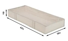 Mainstays Canvas Underbed Storage Organizer,42L x 18W x 6H inches