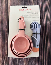 KitchenAid Measuring Cups Spoons Set Pink Lavender Cooking Baking Utensil