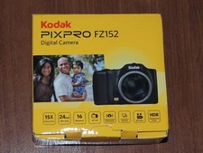 Open Box - Kodak PIXPRO FZ152 16 MP CCD Digital Camera Black - 819900012309
