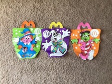 Vintage McDonald  s Halloween Treat Bags 1990 Complete Set Of 3