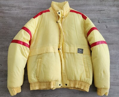 Vintage 80s World Of Troop Down Force Goose Bomber Jacket Sz L EUC